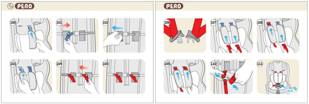 PERO Luce90 ISOFIX安全座椅 布套拆除 步驟說明